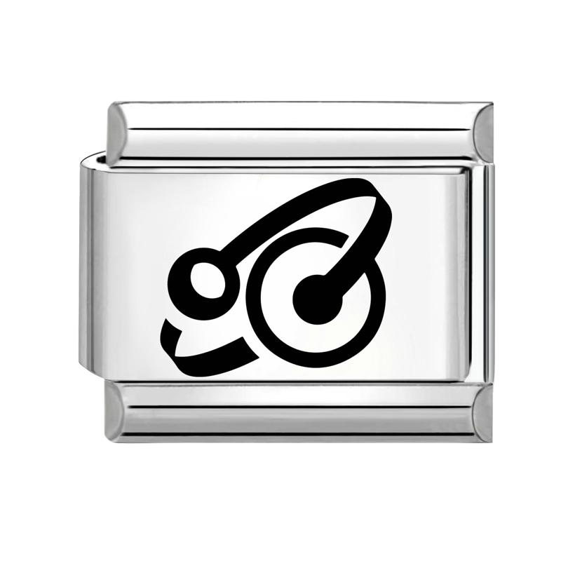Laser Engraving Eyes Star Music Note Flowers Ball Sun Italian Charm Links Fit 9mm Bracelet Stainless Steel Women DIY Making Gift