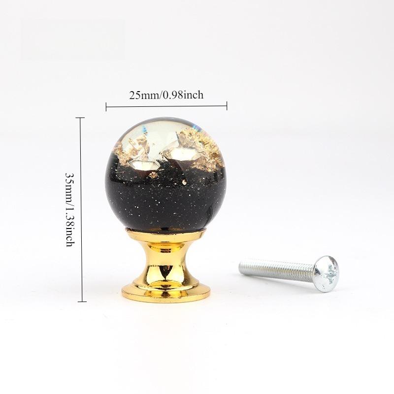 

Хрустальная акриловая ручка - Ручная работа Креативный хрустальный шар «Подводный мир» - Ручка-пуля для ящика, дверцы шкафа, декоративный аксессуар 25mm