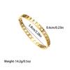 European-American Fashion Rhinestone Titanium Steel Bracelet - Non-Fading Stainless Steel, Simple Open Design.