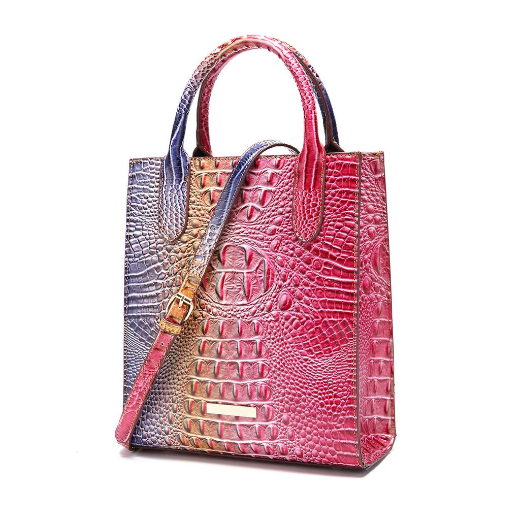 New Fashionable Alligator pattern Shoulder Bag High quality Retro Handbag All match Women's Multifunctional Small Square Bag