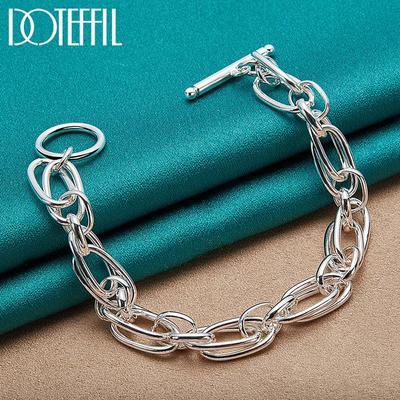 Circular Shape Bracelet 925 Sterling Silver Birthday Wedding Gift Fashion Jewelry