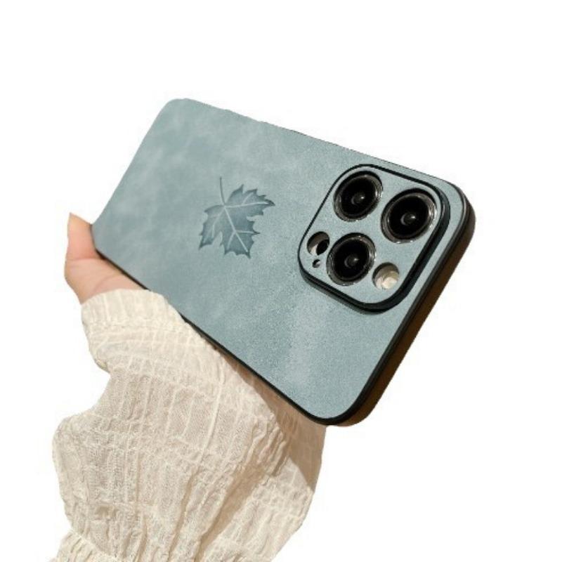 

This Is A Full Cover of Iphone16 Phone Case, Skin-like Sheepskin Maple Leaf 14, and Apple 15Promax Anti-drop Case iPhoneXSmax