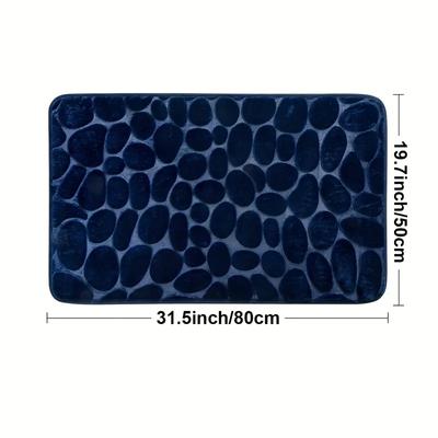 1PC Pebble Embossed Pattern Strip Bathroom Living Room Kitchen Mat Carpet, Soft Non-slip Quick-dry Bathroom Mat, Family Bathroom