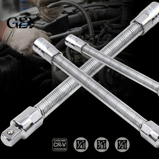 Tige d'extension flexible pour douille 1/3 pièces Barre d'arbre, Entraînement 3/8" 1/4" 1/2" Rallonge de barre coudable pour clé à chocs, Connexion électrique pour espaces restreints