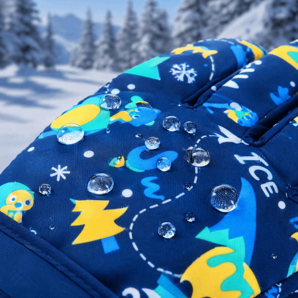 Thicken Winter Snowboard Gloves Cartoon Kids Gloves Breathable Warm Gloves Outdoor