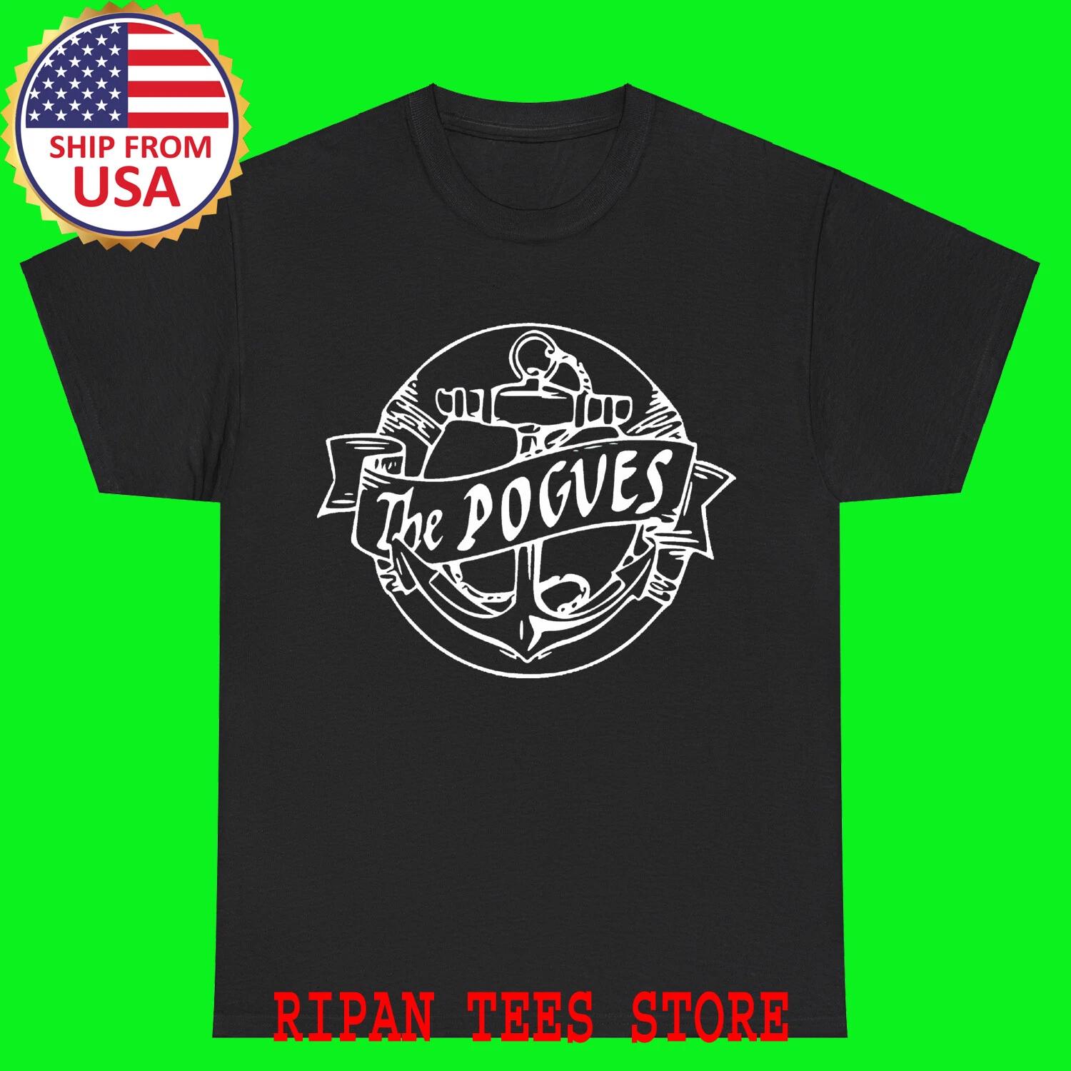 The Pogues Black T-Shirt Tee Top Unisex L