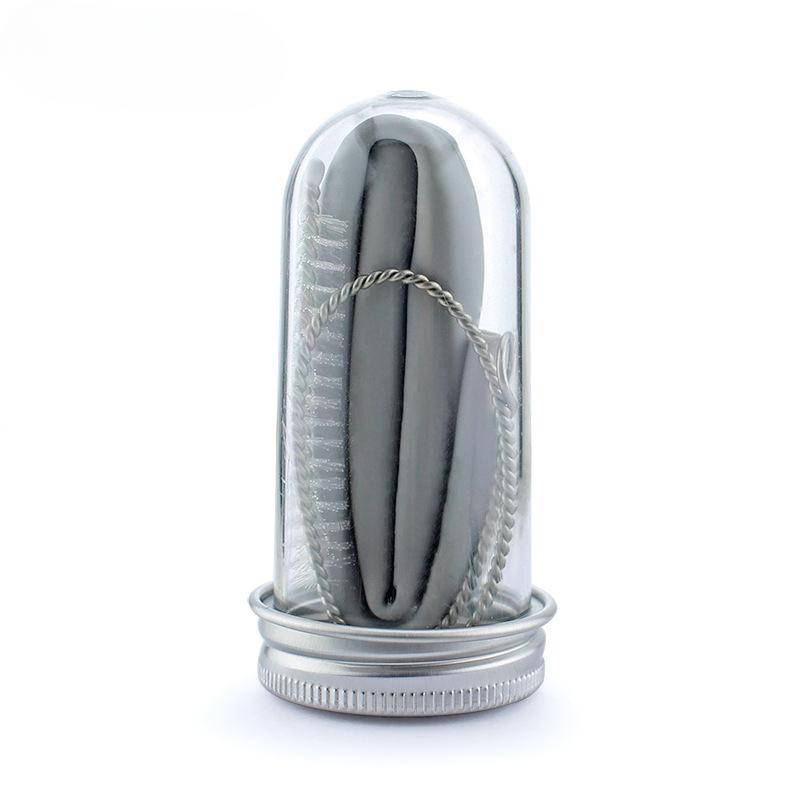 Food Grade Silicone Straw Set Color Reusable Folding Portable High Temperature Straw