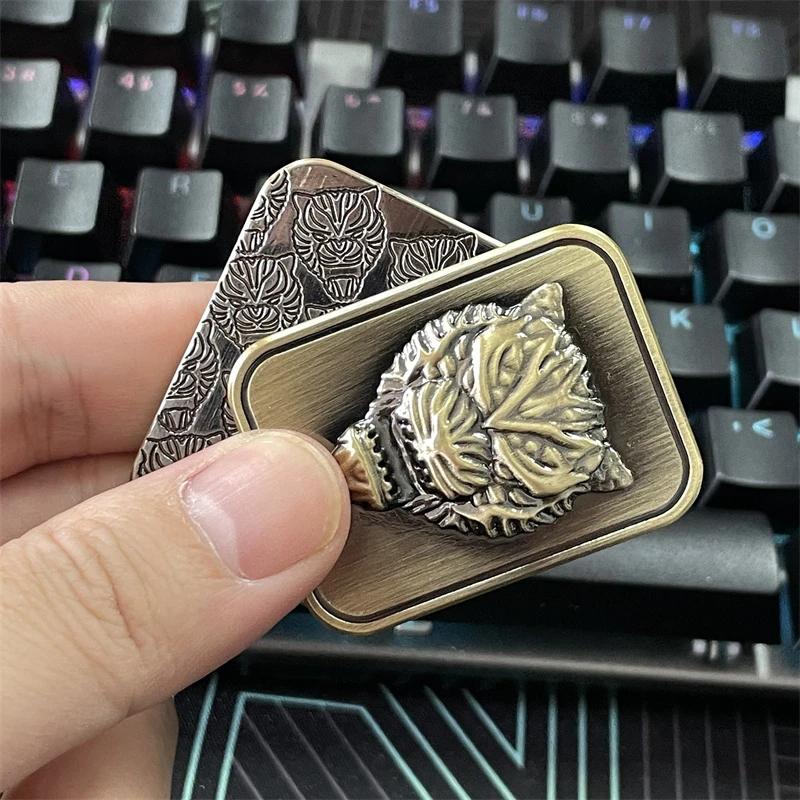 Fidget Toys for Adults Metal Haptic Slider EDC Magnetic New Tiger Head Anxiety Stress Relief Toys Cool Stuff for Men