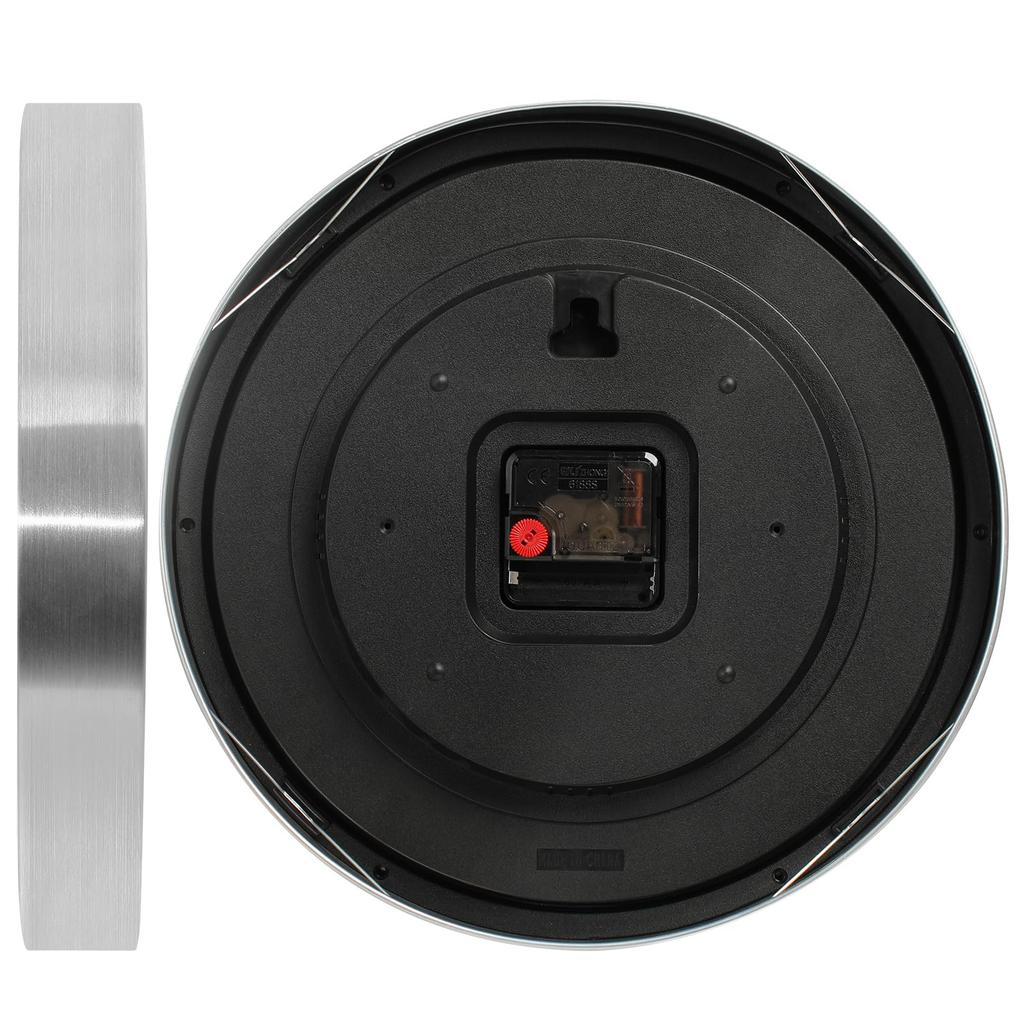 RUMOKI Wall Clock, 12 Inches, Quiet, Tempered Glass, Shockproof, Rustless Steel, Scandinavian Design, For Bedroom, Living Room, Office, 30CM