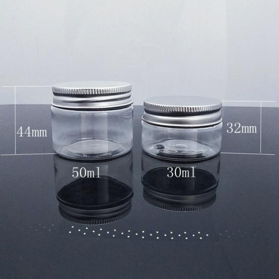 30-80ml Clear Plastic Cosmetic Cream Storage Jar Travel Empty Refillable Bottle