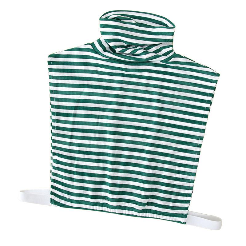 Fake Collar Women'S Versatile Fake Collar With Sweater Turtleneck Striped Stand-Up Collar Bottoming Shirt With Cotton Fake Collar Inside