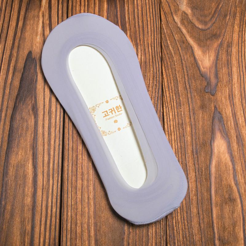 Premium Ice Silk No-Show Socks - Seamless, Non-Slip Silicone, Women's One Circle Design