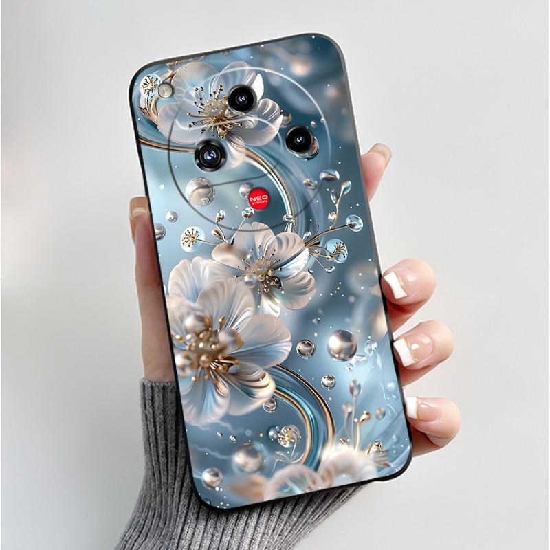 For Nubia Focus 2 5G Z2462N Case Luxury Fashion Butterfly Flowers Soft TPU Silicone Black Cover for ZTE Nubia Focus2 Phone Case