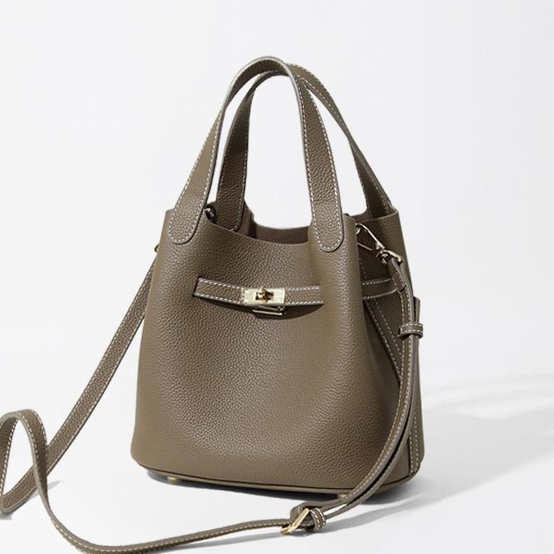 Bolsa de Hombro y Cruzada Sencilla para Mujer 2025 Verano Diseño Coreano de Nicho Bolso Cubo de Gama Alta