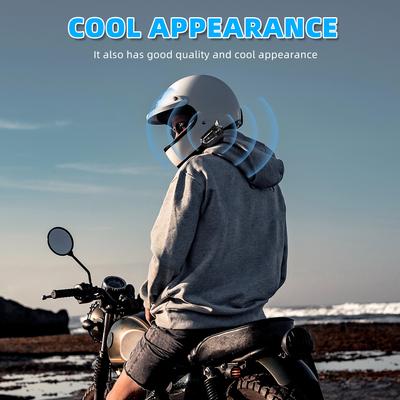 Motorcycle Helmet Headset Stereo Bluetooth5.0 Hands Free Call Waterproof 1000mAh With Tri-Color Ambient Light Handsfree Call