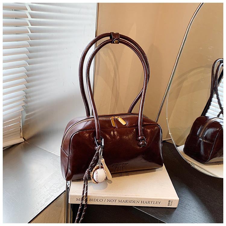 Ielgy Large-Capacity Bag Fashion Retro Commuter High-End Sense One-Shoulder Armp