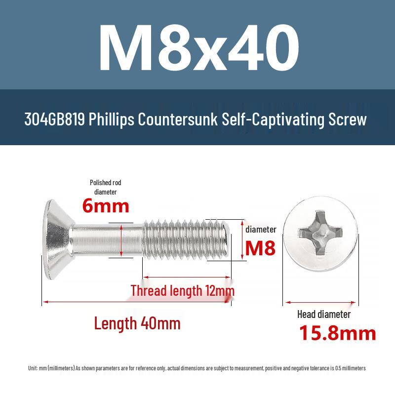 Yigu 304 Edelstahl Sicherungsschrauben M3 M4 M5