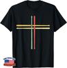 Vintage Rood Drumstick Crucifix Christian Drummer Cross T-Shirt