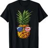 Pineapple Sunglasses 4th of July T Shirt Women Aloha Beaches T-Shirt