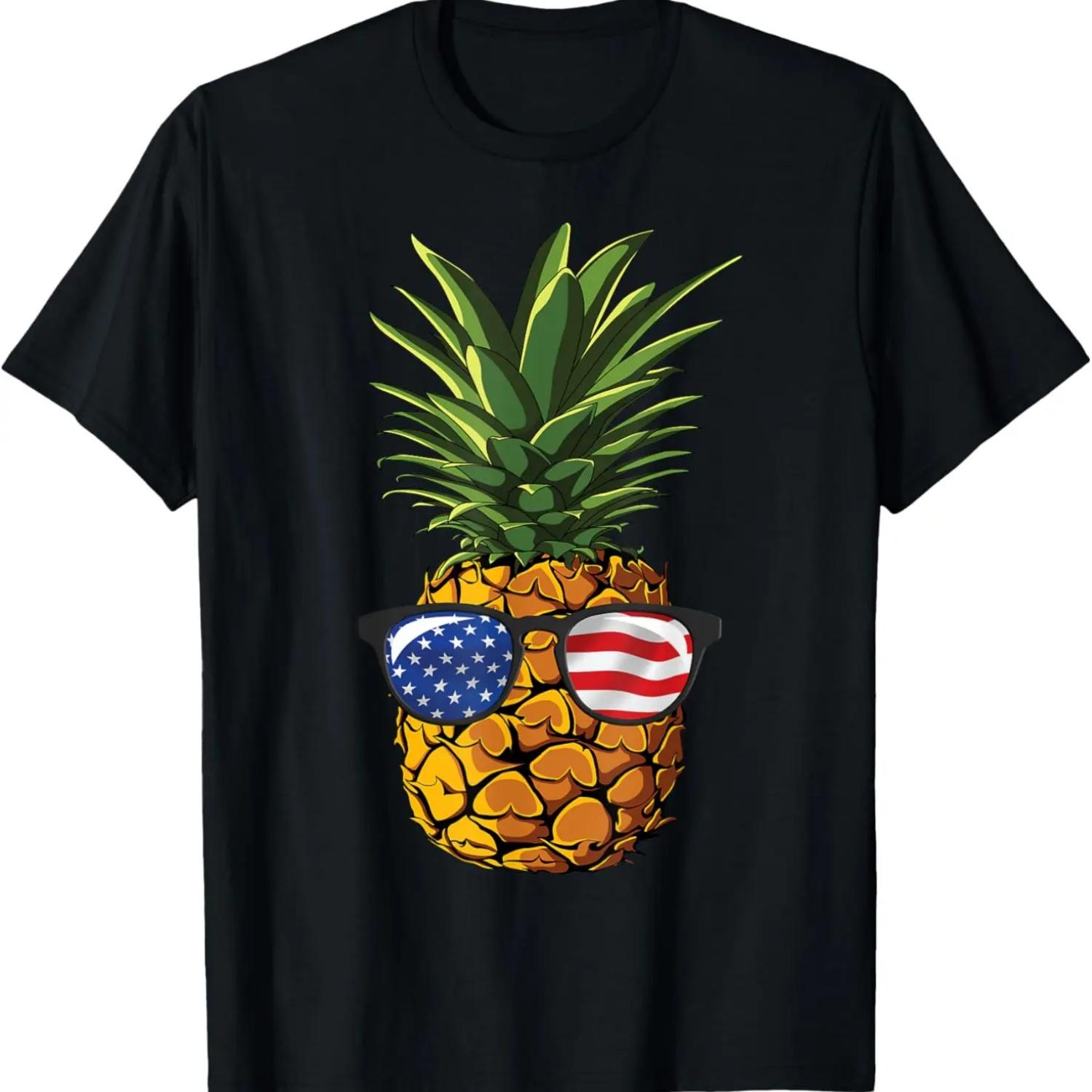 Pineapple Sunglasses 4th of July T shirt Women Aloha Beaches T-Shirt S