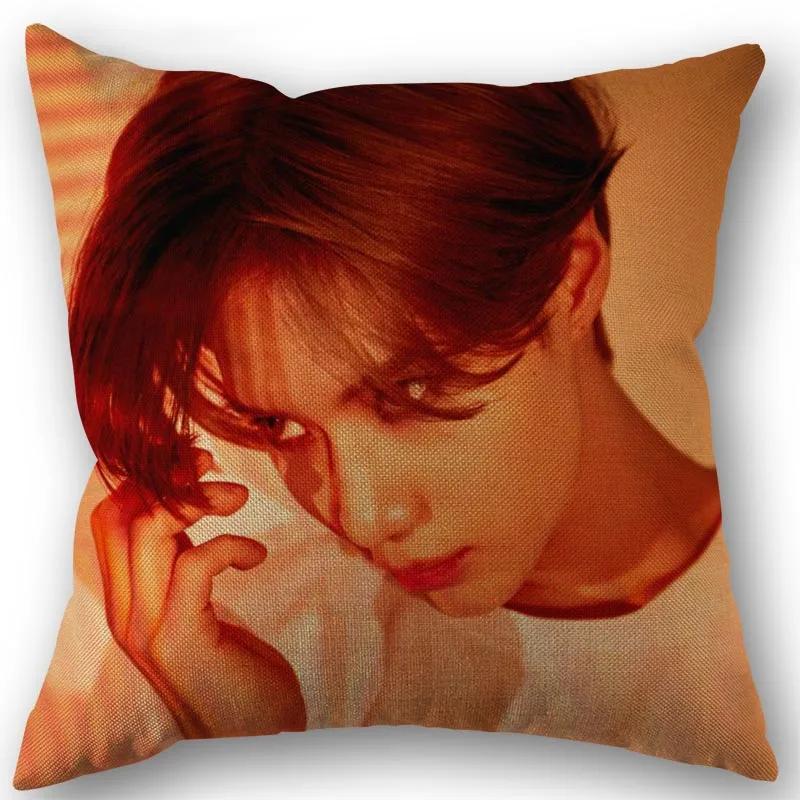 Taemin Kpop Star Pillowcase High Quality Home Textile Cotton Linen Fabric 45x45cm One Side Decoration Pillow Cover New 0519