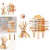 Wooden Tower Puzzle Game For Kids With Dice And Party Play Set