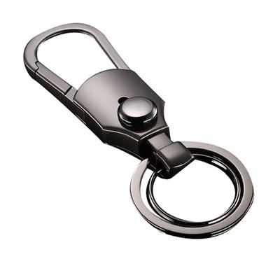 BRIIKPP Ανδρικό Κλειδοθήκη Καραμπίνερ Μοτοσικλέτας, Απλό Σχέδιο, Διπλός Δακτύλιος, Βολικό Μεταλλικό, Μαύρο