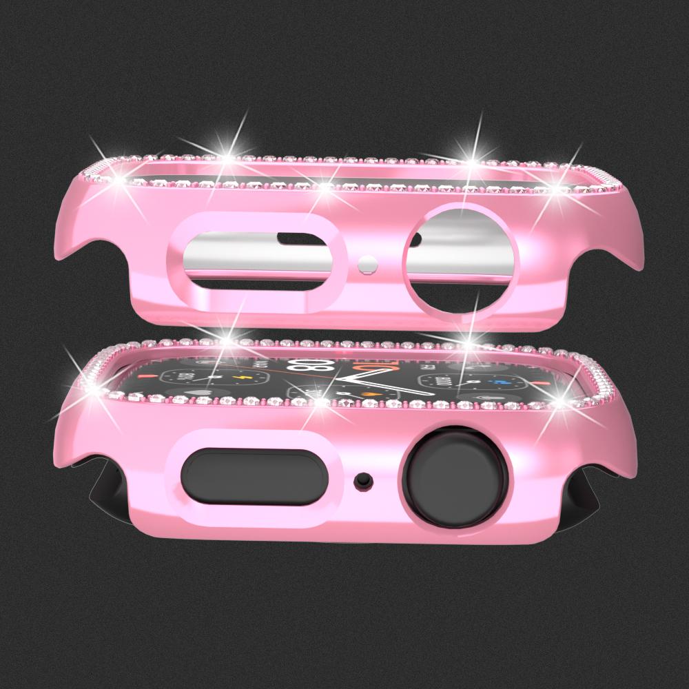 For Apple Watch Ultra 3/Ultra 2/Ultra 49mm Rhinestone Decor Hollow Out Electroplating PC Watch Case