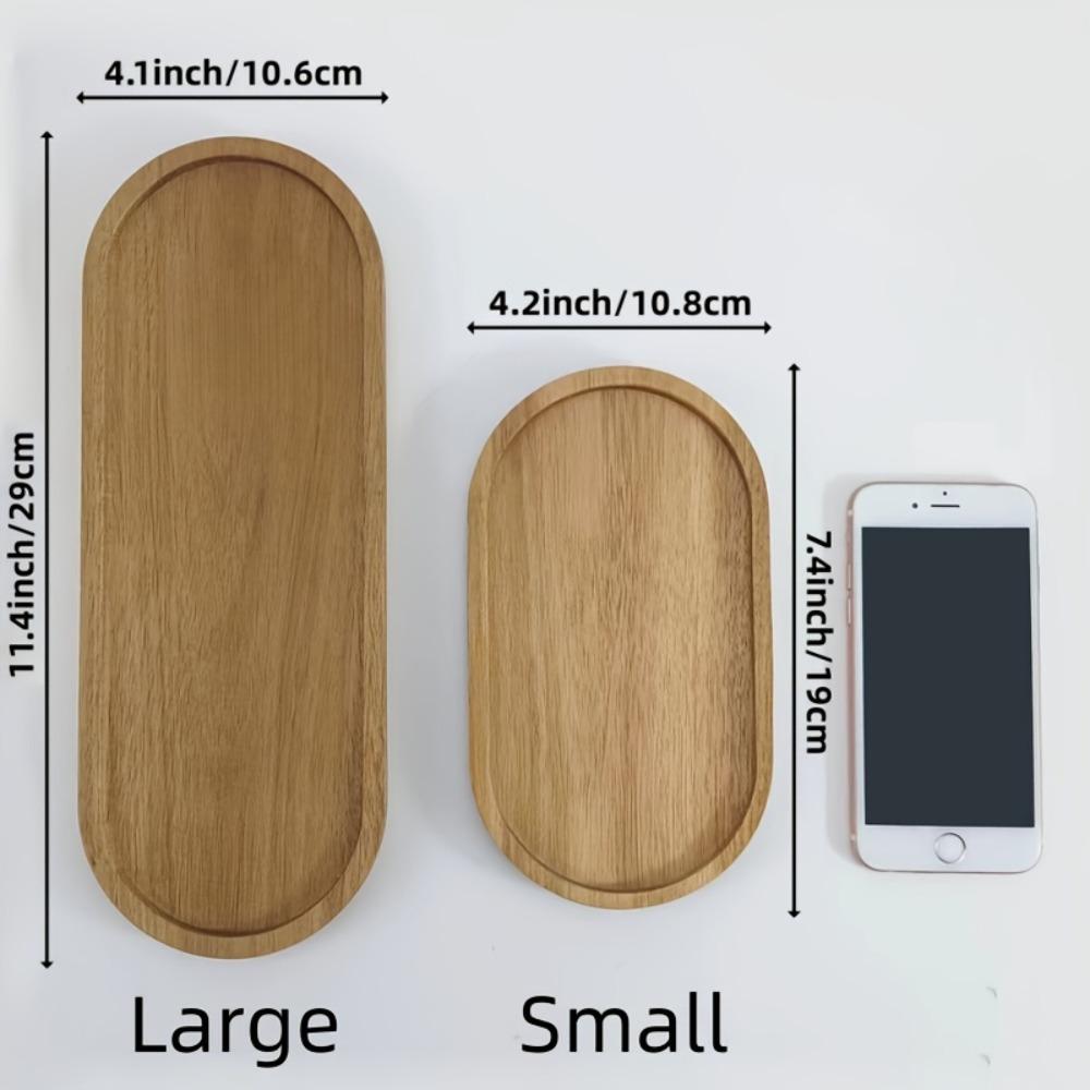 1pc Acacia Wood Serving Tray - Perfect for Serving Variety of Dishes