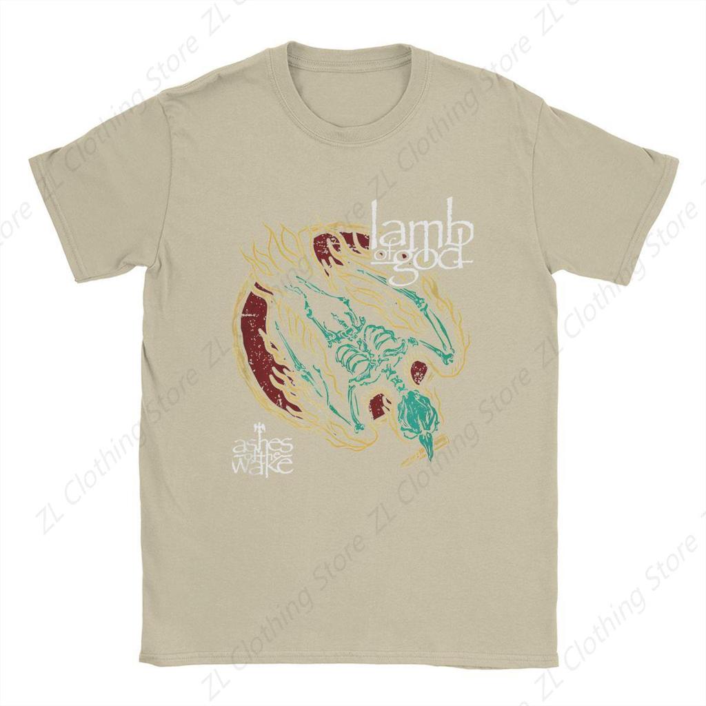 T-shirt da uomo Lamb Of God Scheletro Band Moda Cotone Maglietta Manica Corta Aquila 15° Anniversario T-shirt Girocollo Abbigliamento Nuovo