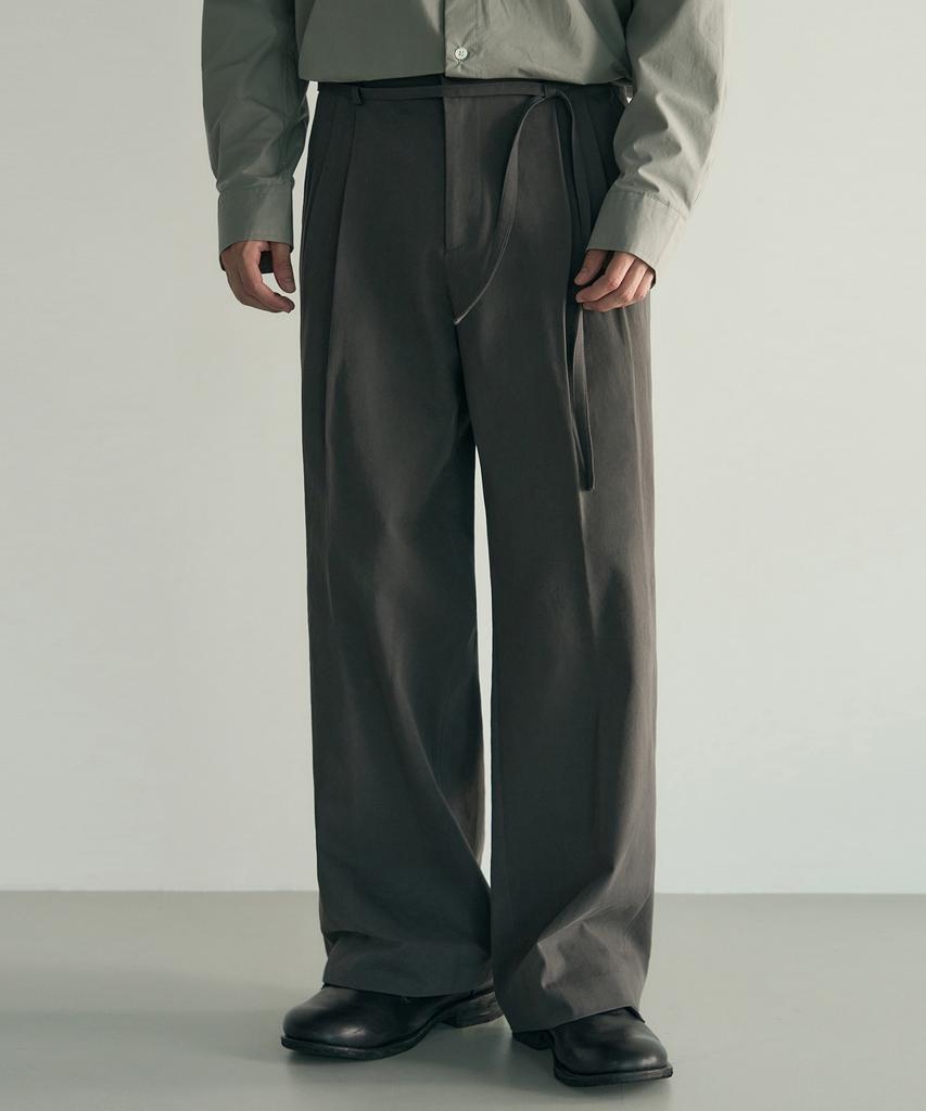 ROTEMBER [Derek X Rotember] Belted Two-Tuck Wide Chino Pants [ 4 Colors ]
