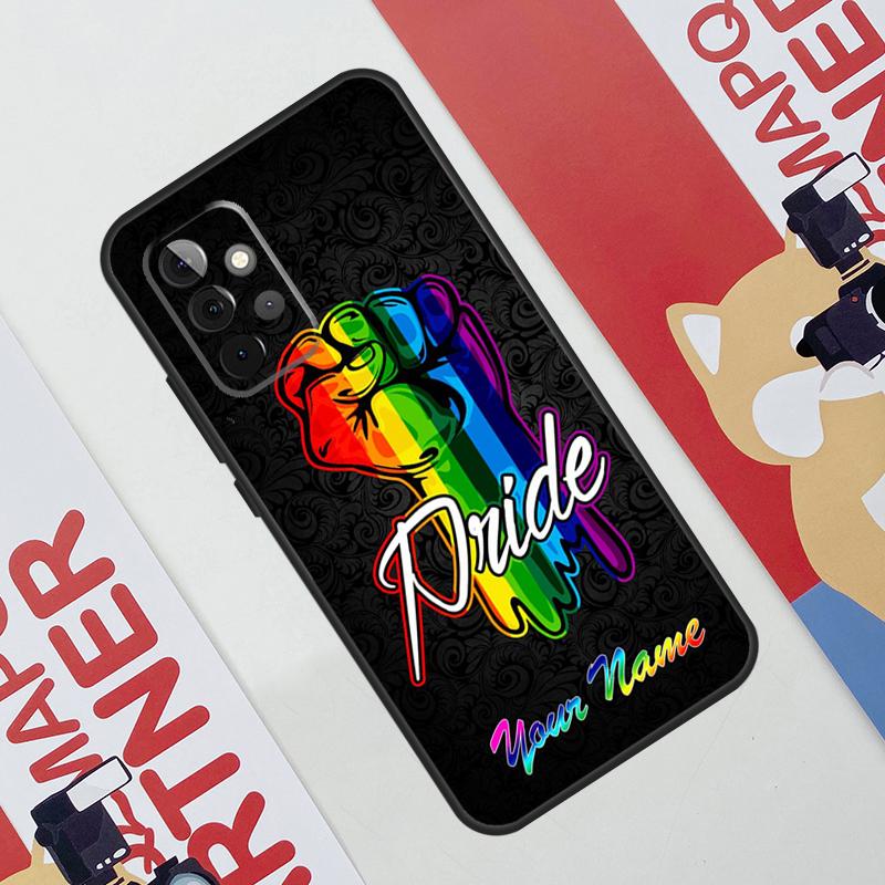 Lgbt Pride Personalised  Name Phone Case For Samsung Galaxy A53 A33 A23 A13 A52 A32 A22 A12 A51 A71 A14 A24 A34 A54 A21S