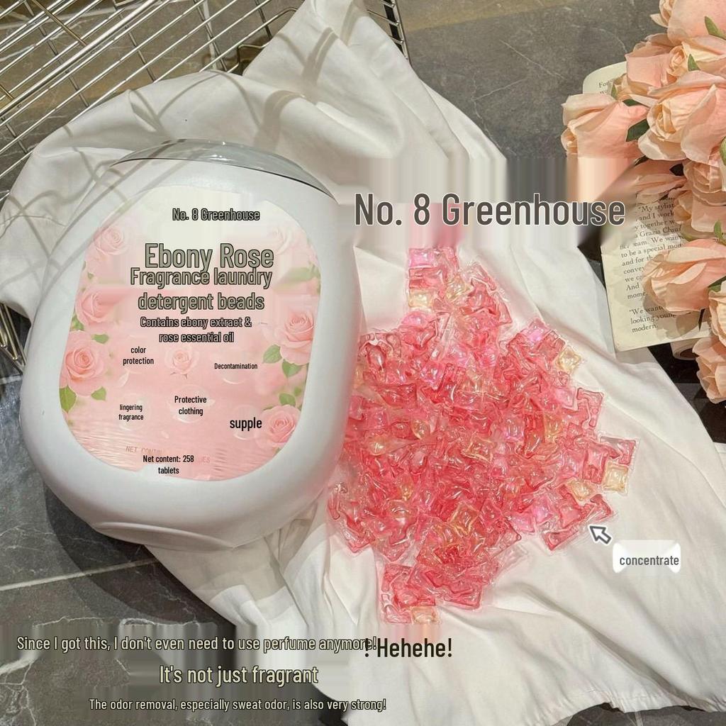 Ebony Rose Scented Multi-Chamber Laundry Pods: Stain Removal & Long-Lasting Fragrance All-in-One Detergent