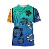 Australian Aboriginal Characteristic Style Animal 3D Print Men's And Women's Summer Personality Round Neck Short Sleeve T-shirt