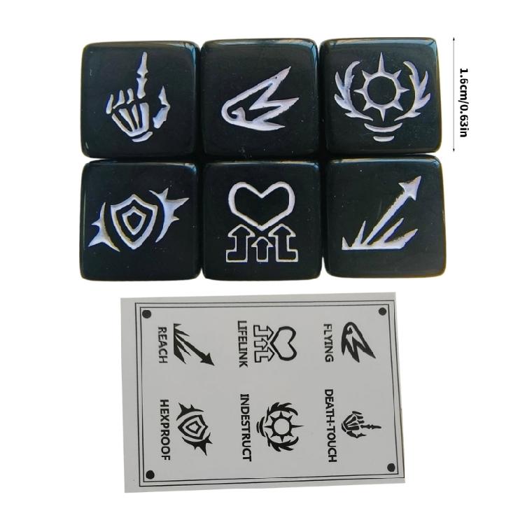 Acrylic Keyword Pattern Dices Round Corner Dices Mult Sided Table Game Dices Math Counting Teaching Tool Enduring