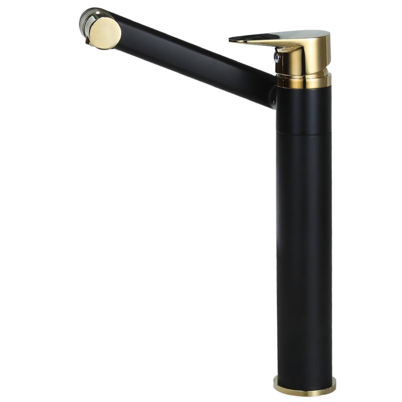Basin Faucet Water Tap Bath 360 Degree Swivel Gold Bathroom Faucet Single Handle Sink Tap Mixer Hot and Cold Sink Water Crane