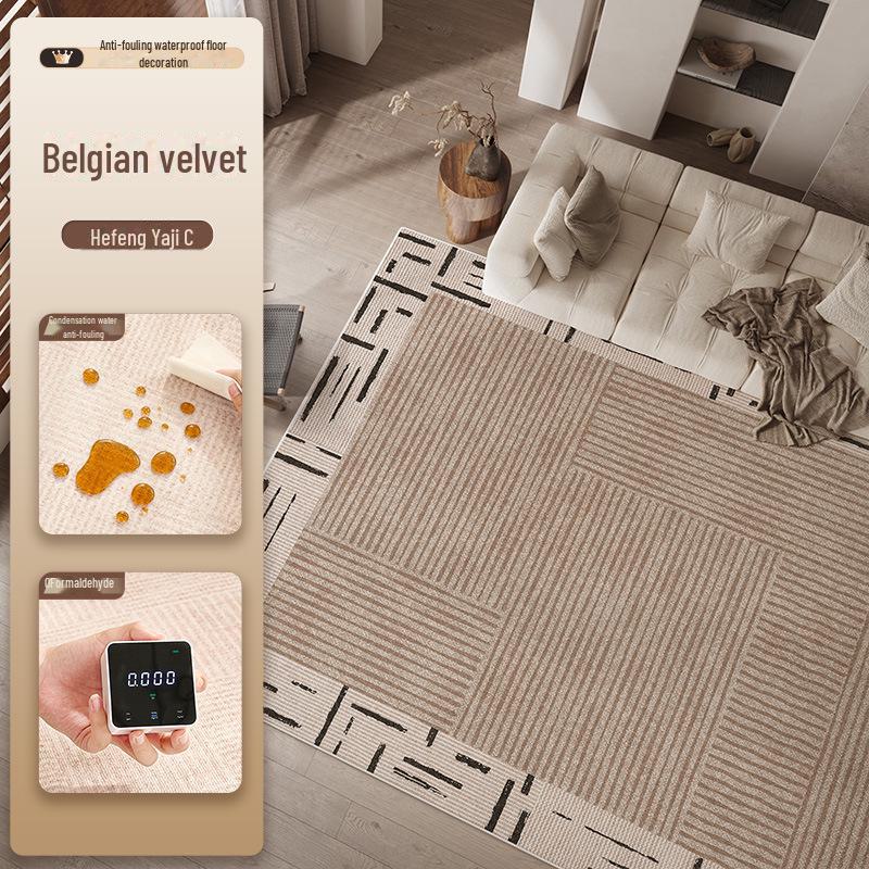 Antique Style 2025 High-End Waterproof Bedroom Carpet - Dirt-Resistant & Easy Care, Light Luxury Design for Living Rooms.