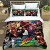 KOF Game Cartoons 3D Bedding Set Printed Duvet Cover Sheet Pillowcase Soft Quilt Cover Full Queen King Size Luxury Birthday Gift