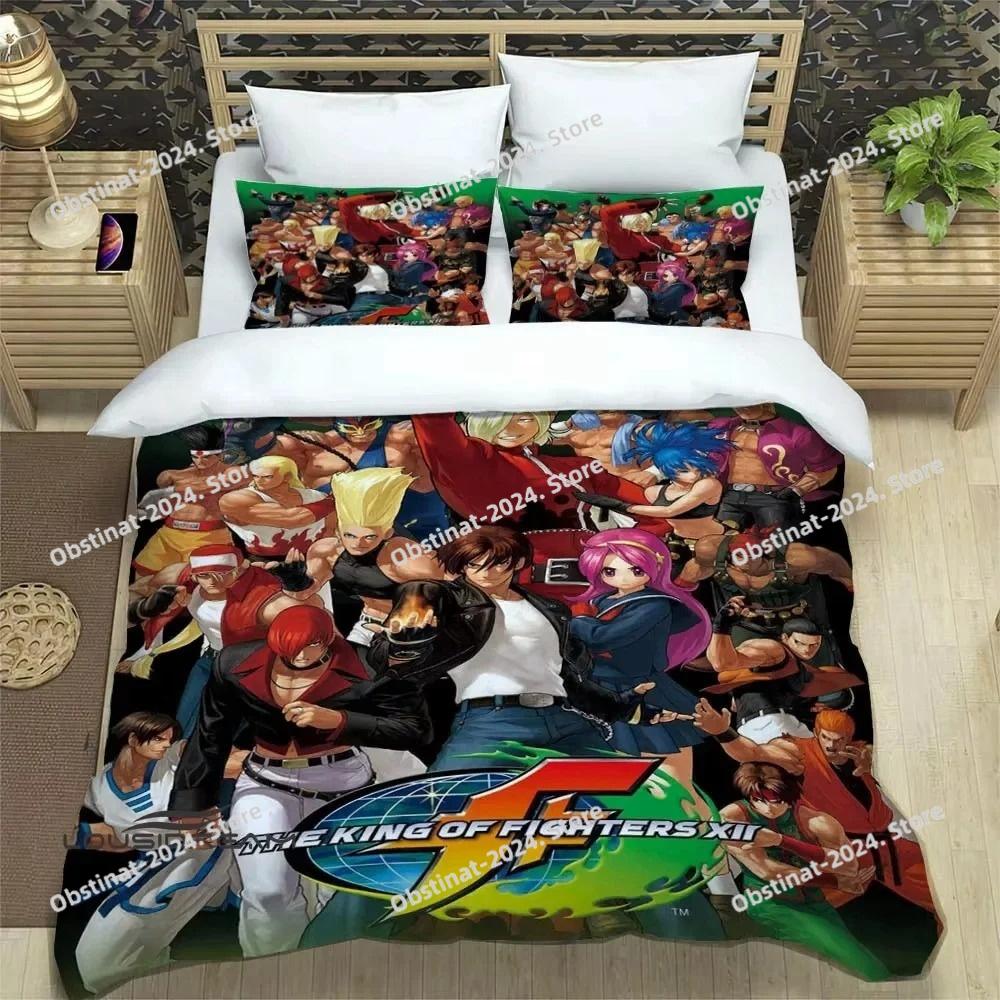 KOF Game Cartoons 3D Bedding Set Printed Duvet Cover Sheet Pillowcase Soft Quilt Cover Full Queen King Size Luxury Birthday Gift