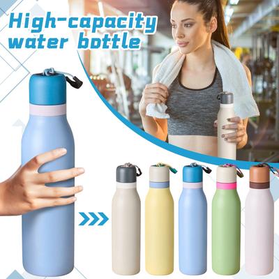 Garrafa de Água de Aço Inoxidável Isolada com Canudo para Esportes e Viagens, Livre de BPA, 24 oz,