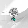 Valentine'S Daycopper Couple Love Heart Flower Romantic Lover Wedding Charm Bead Fit Original Bracelet Necklace Diy Jewelry