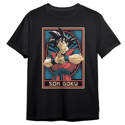 Son Goku Anime Dragon Ball Letní Pánské Dámské Tričko Harajuku Retro Krátký Rukáv Volné Oversized Ležérní Fitness Pohodlí Y2k Top