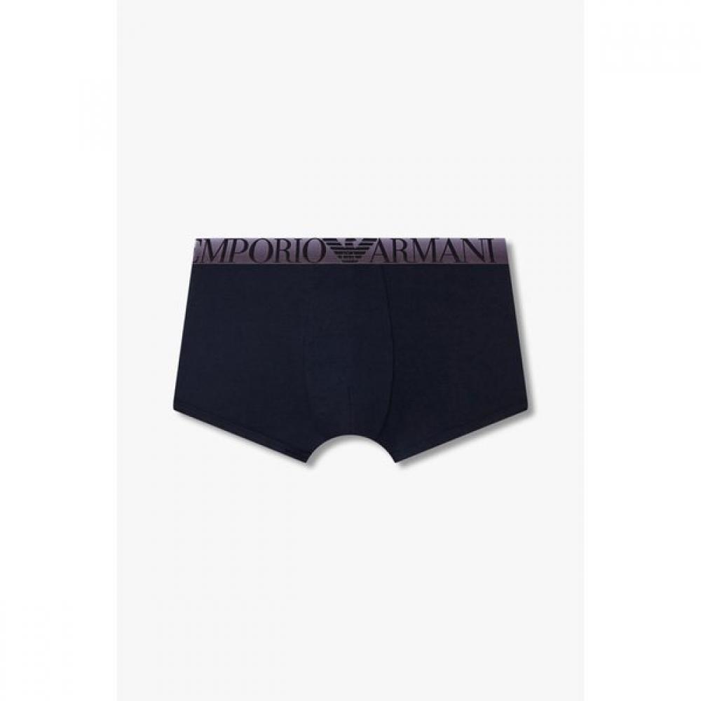 Emporio Armani Men S Gradient Banding Cotton drawerS Set Of 2  0815112028 0815112029 