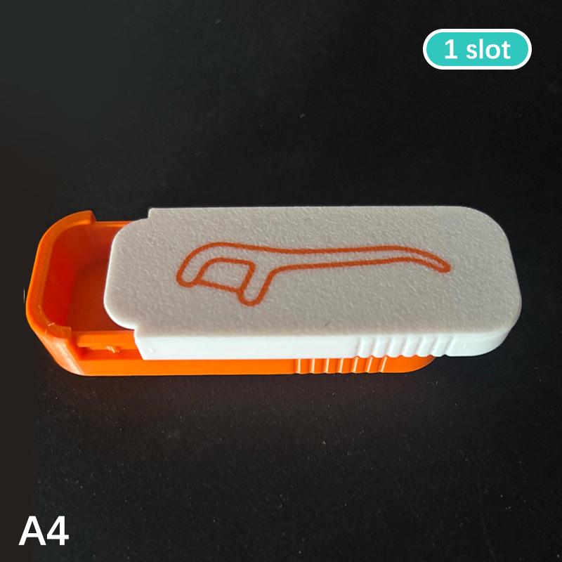 

Портативная коробка для зубной нити Мини-органайзер для зубочисток и нити Мини-раздвижная коробка для хранения мелких предметов для дома, офиса, путешествий A4