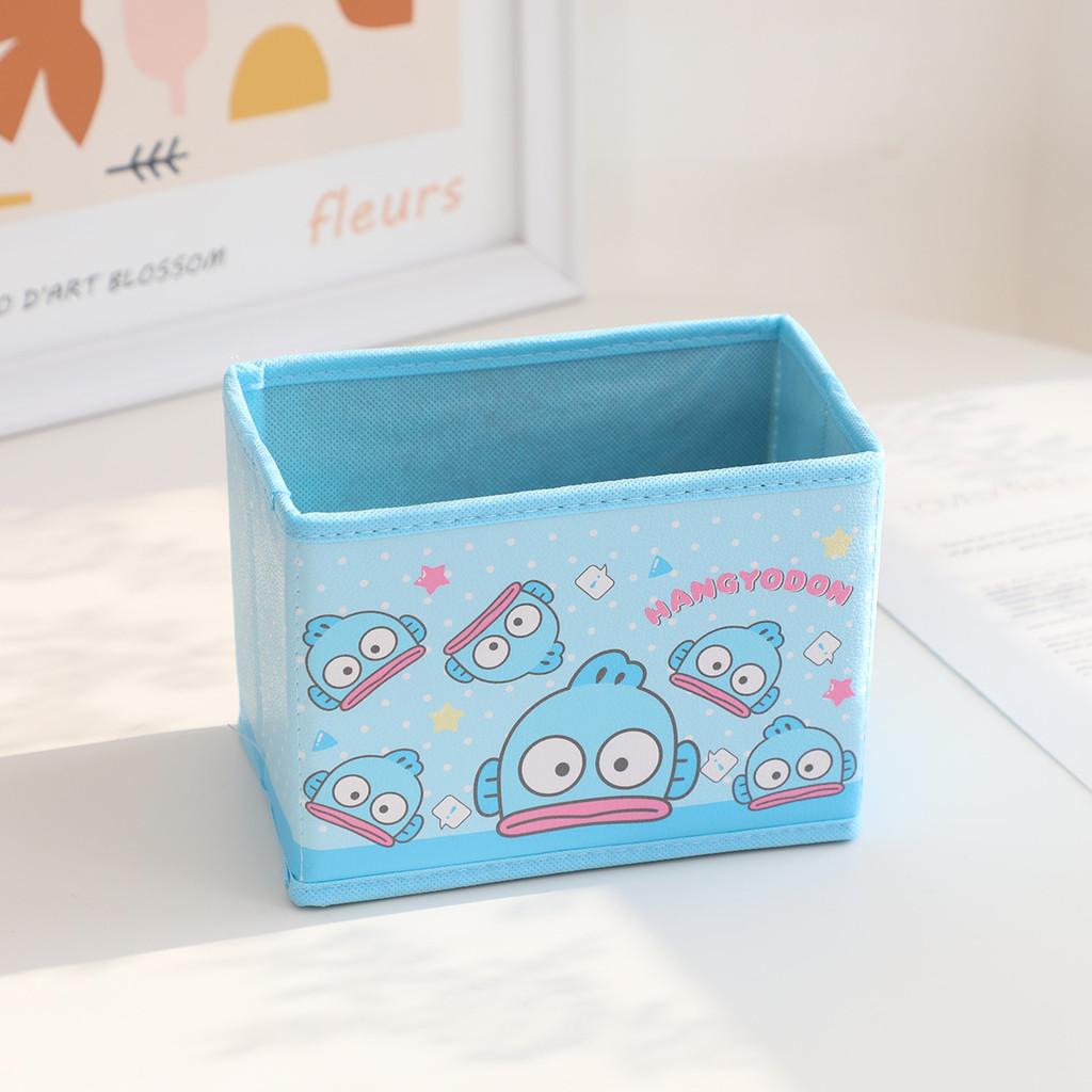 Hello Kitty Kuromi Cinnamoroll My Melody Pattern Foldable Desktop Storage Box For Makeup And Office Supplies
