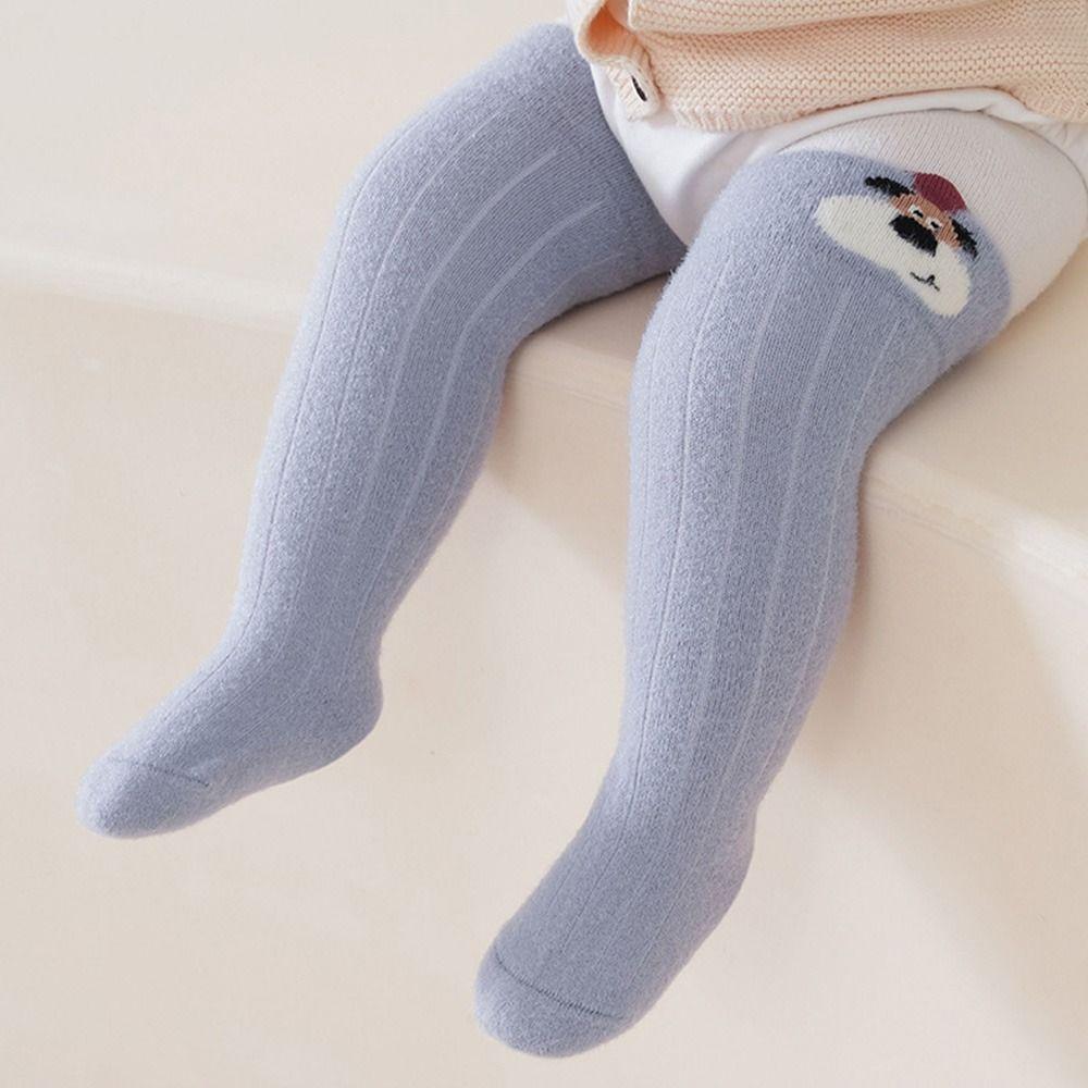 Soft Baby Knee High Socks Warm Toddler Socks Cute Leg Warmers  for 0-3 Years Old