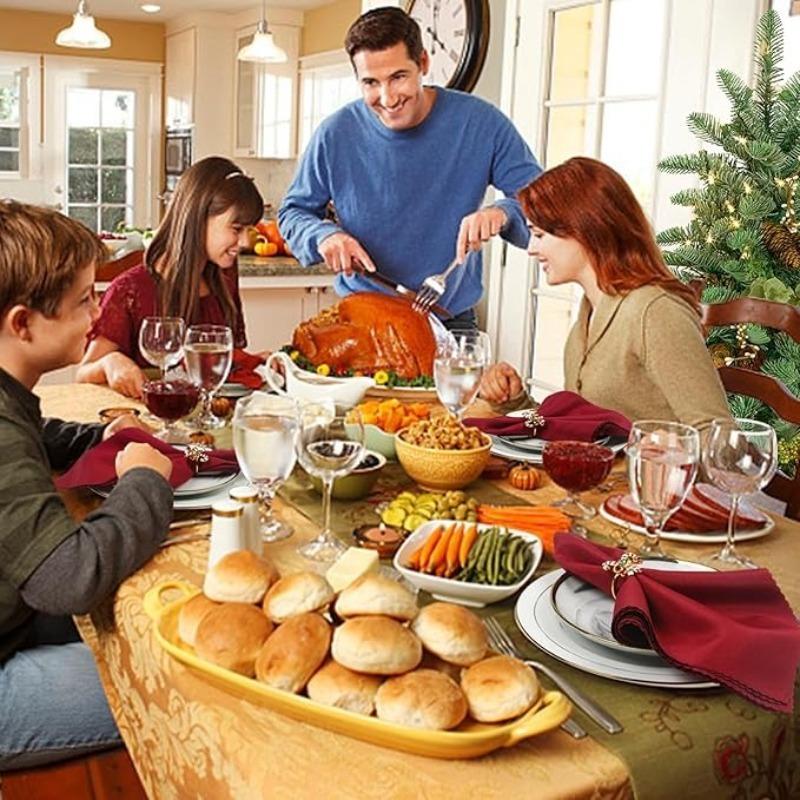 Christmas Metal Napkin Rings for Holiday Gatherings Thanksgiving and Christmas Table Decoration Formal Household Use