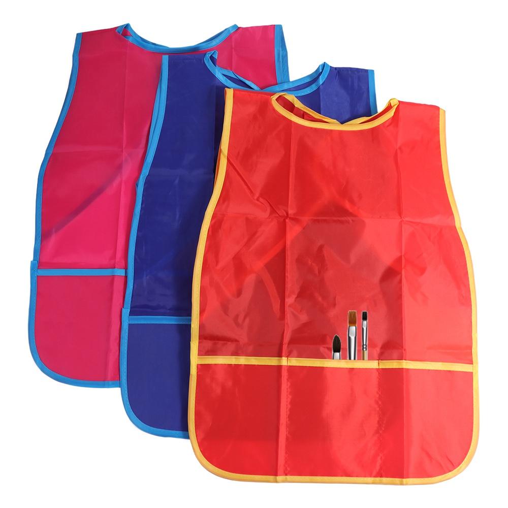 With  3 Pockets Painting Aprons Nylon Kids Apron Craft Activity Kids Art Smock  Home