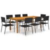 Day and Night - Day and Night 9-Piece Garden Dining Set Black