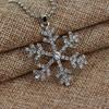 Necklace Snowflake Pendant With Crystals For Girls And Kids Gift